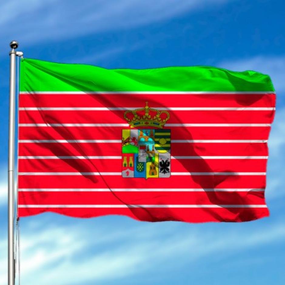 Bandera de Zamora con el escudo de la provincia de Zamora