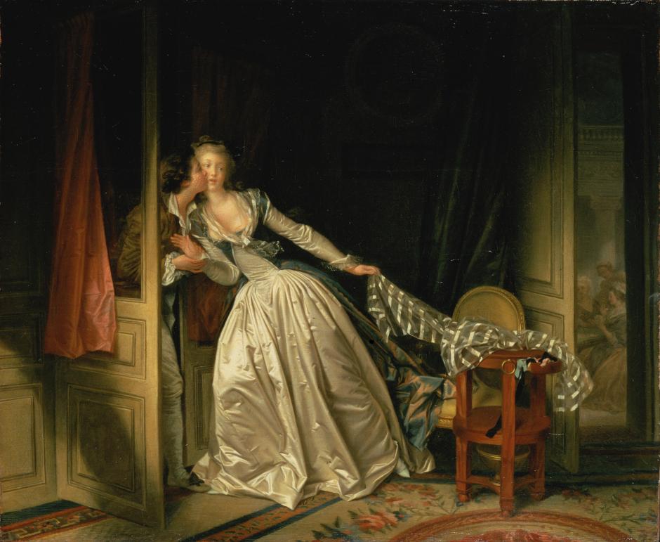 El beso robado. Obra de Jean-Honoré Fragonard
