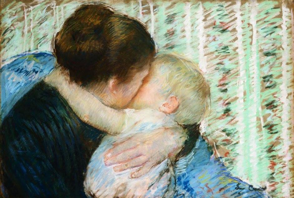 El beso de buenas noches. Mary Cassatt
