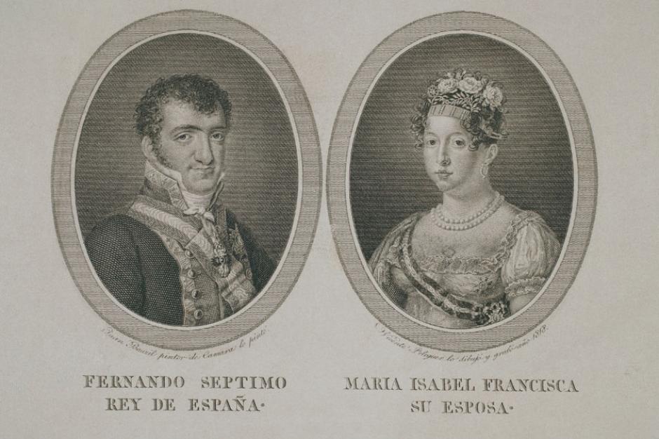 Retrato de Fernando VII y María Isabel Francisca, su esposa