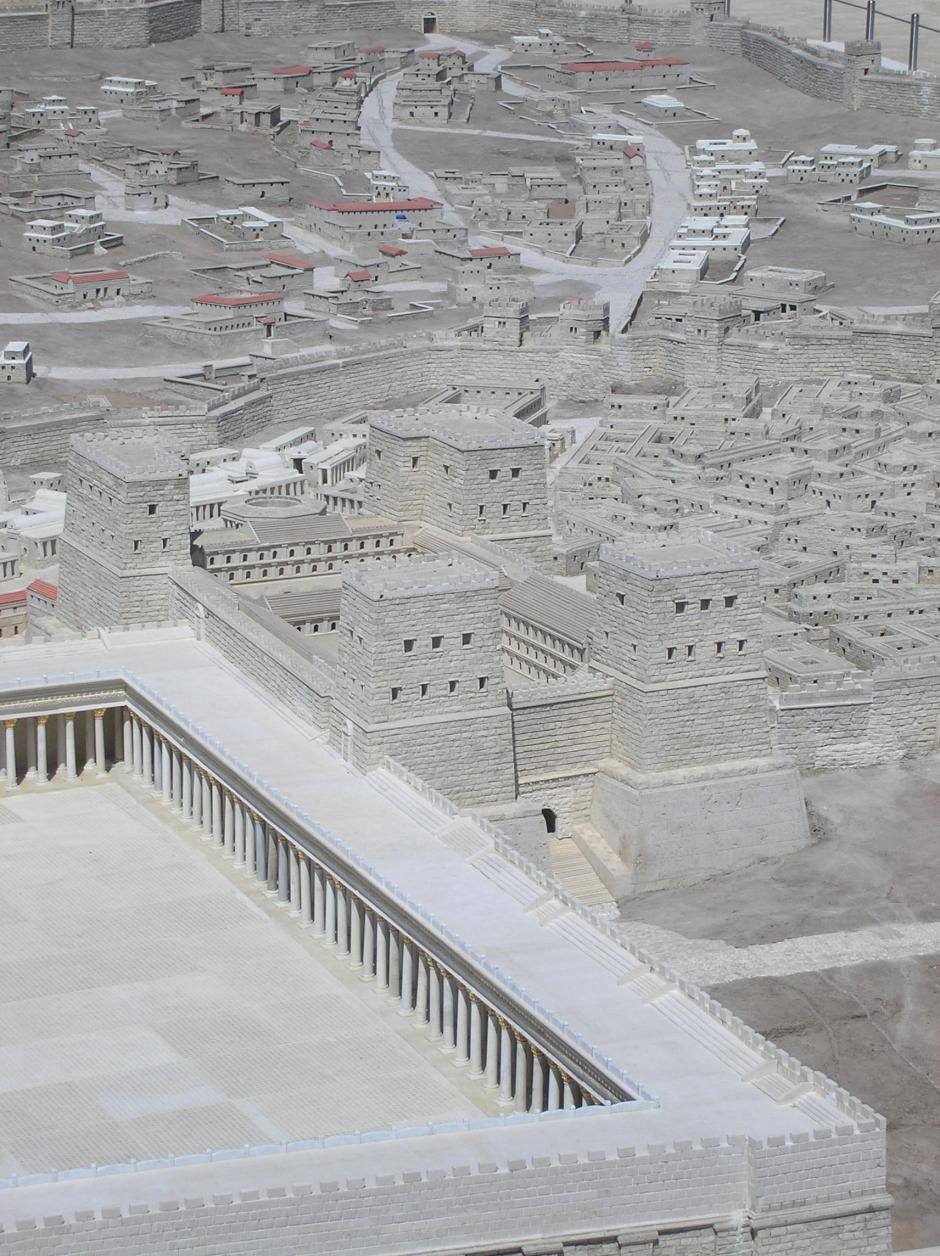 Maqueta de la Fortaleza Antonia, actualmente en el Museo de Israel