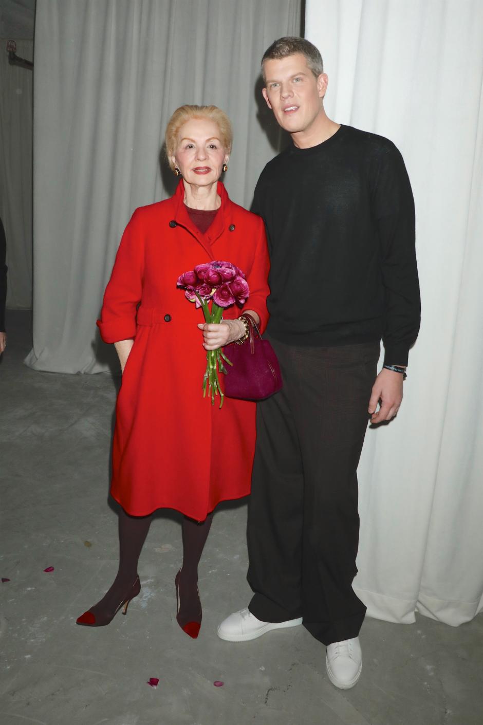 Carolina Herrera and Wes Gordon attending CarolinaHerrera show, Arrivals and Front Row, Fall Winter 2025, New York Fashion Week, USA - 10 Feb 2025 *** Local Caption *** .