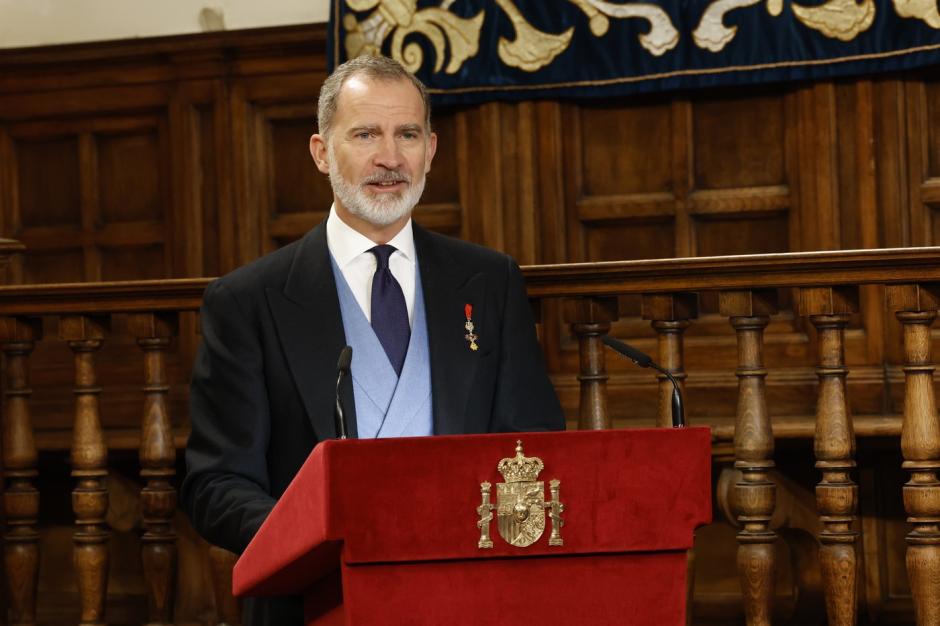 Don Felipe en la entrega del premio Cervantes de 2023