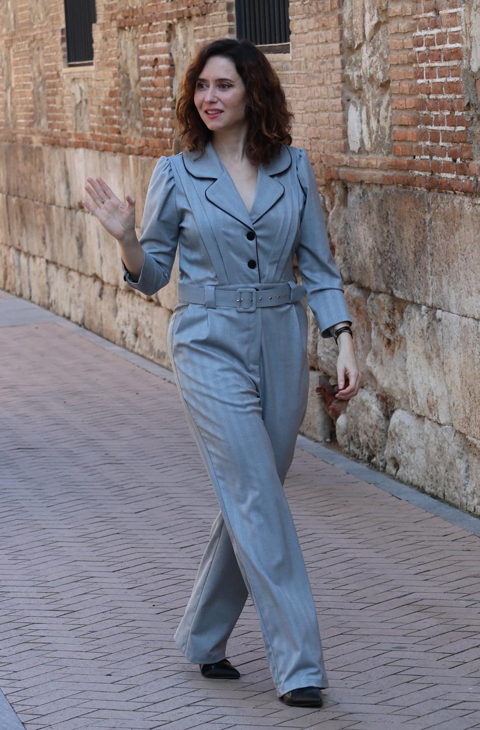 Isabel Diaz Ayuso during inauguration of Hispano: Gladiadores en el Imperio Romano exhibition in Alcala de Henares 27 March 2025