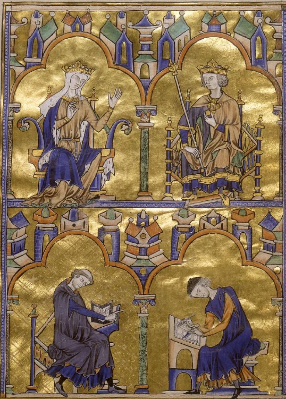 Una de las páginas de la Biblia de san Luis