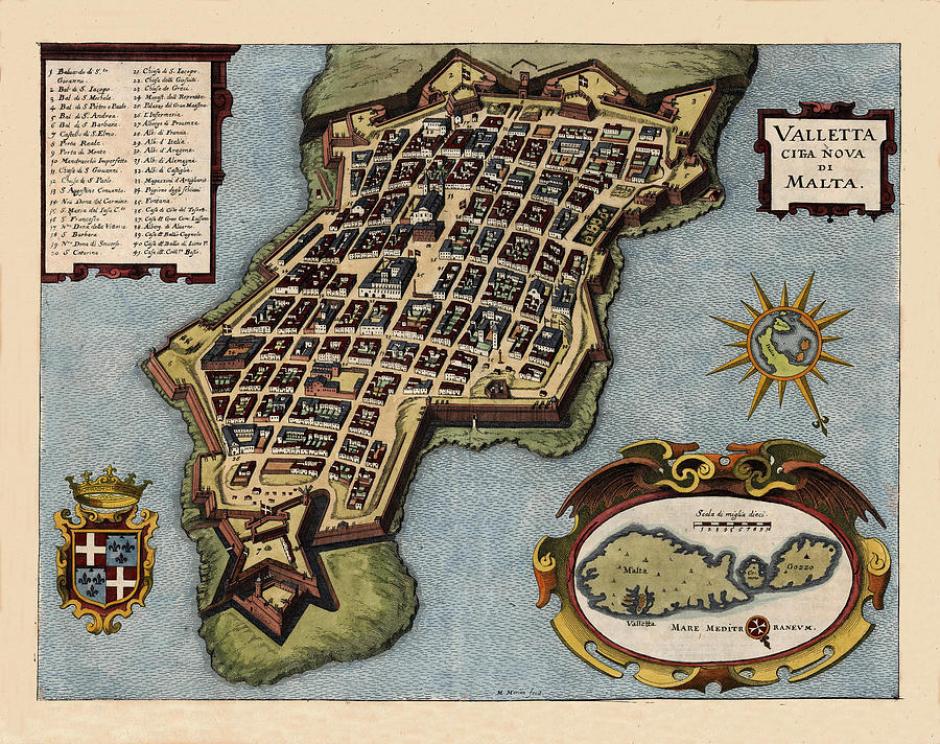 Plano de La Valeta del siglo XVII