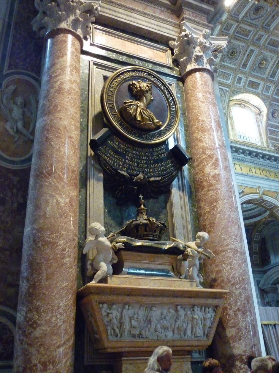 Monumento a Cristina de Suecia en el Vaticano