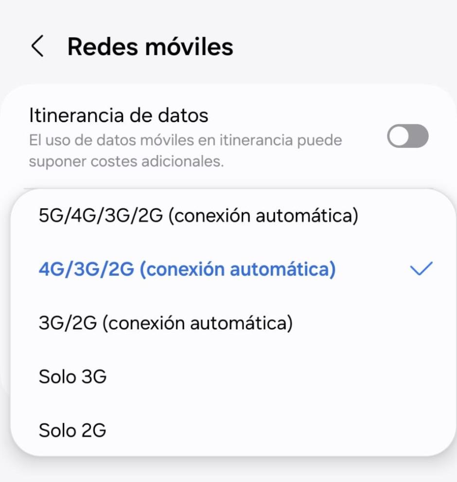 Los móviles Android permiten la conexión 2G