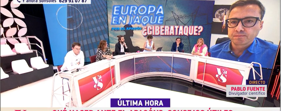El divulgador científico, Pablo Fuente, durante su entrevista con Sonsoles Ónega