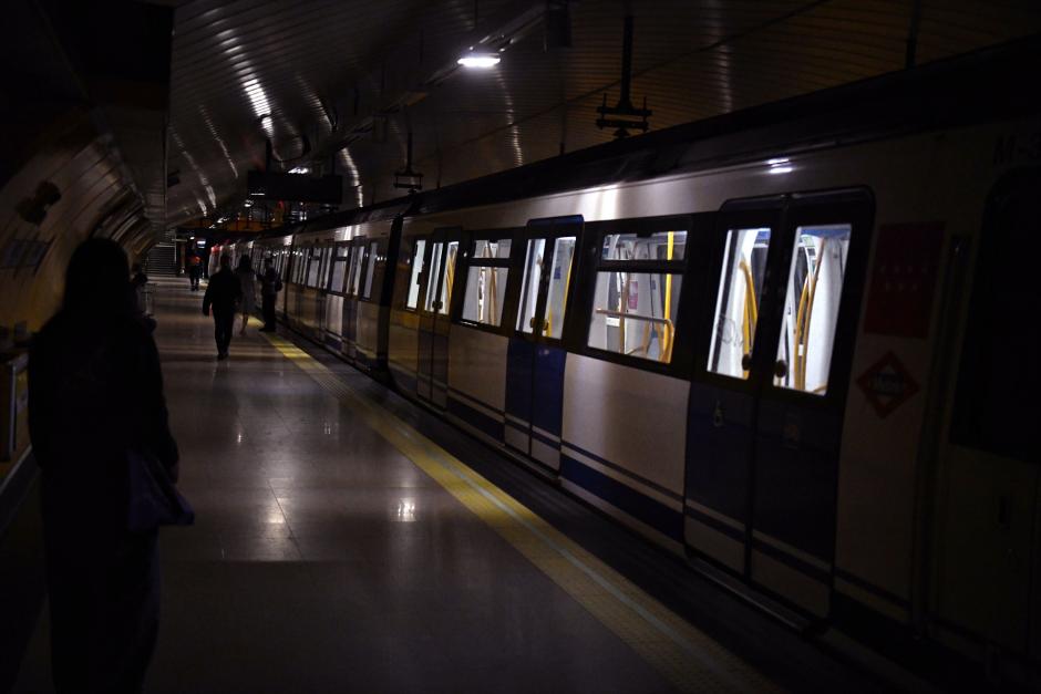 Metro de Madrid durante el apagón