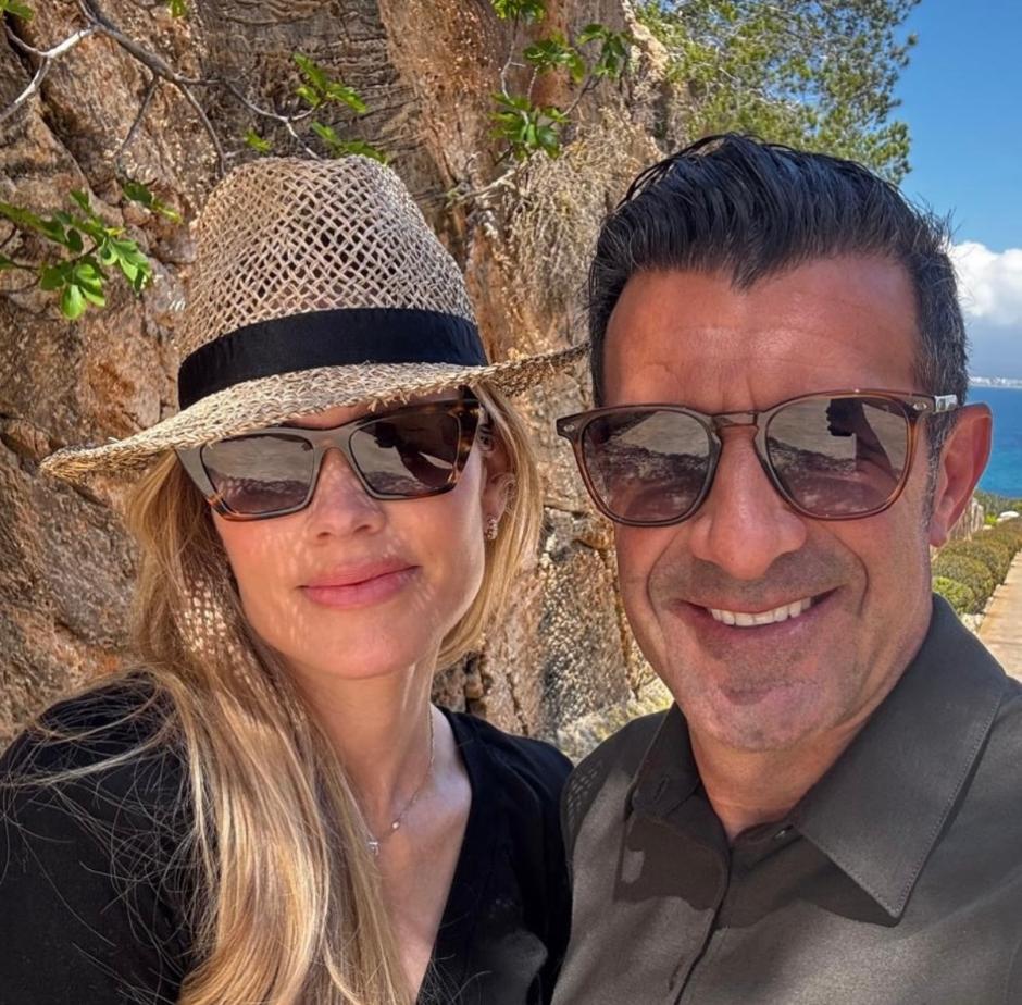 Luis Figo y Helen Svedin en Mallorca