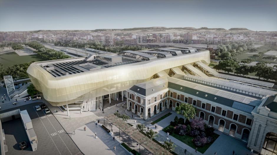 Recreación del diseño de la nueva estación Campo Grande de Valladolid