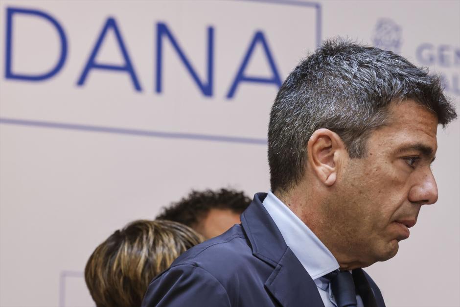 Carlos Mazón, este lunes, en el Palau de la Generalitat