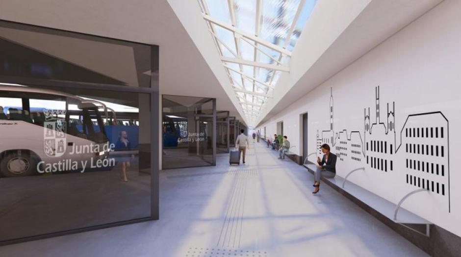 Recreación de la estación de autobuses de Valladolid una vez remodelada