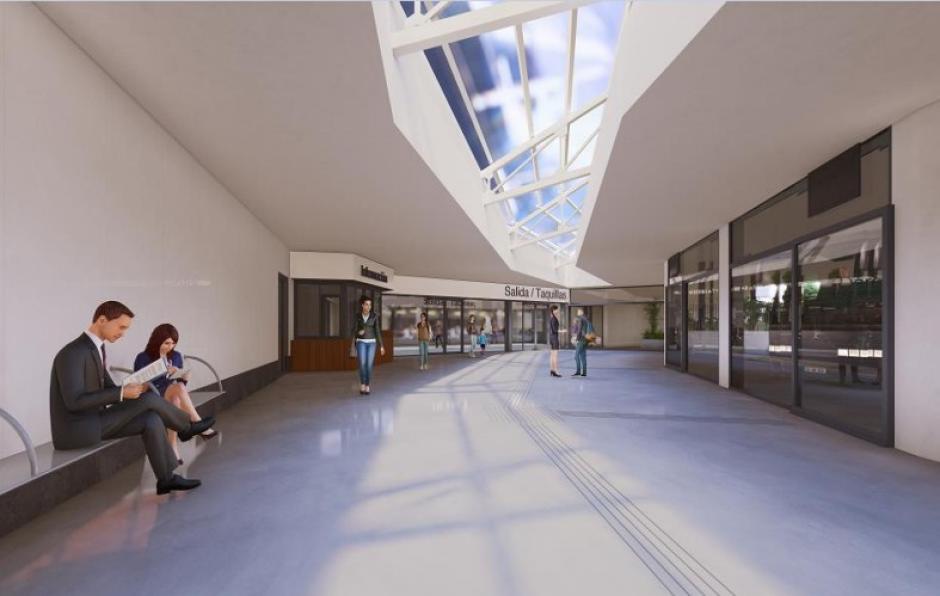 Recreación de la estación de autobuses de Valladolid una vez remodelada