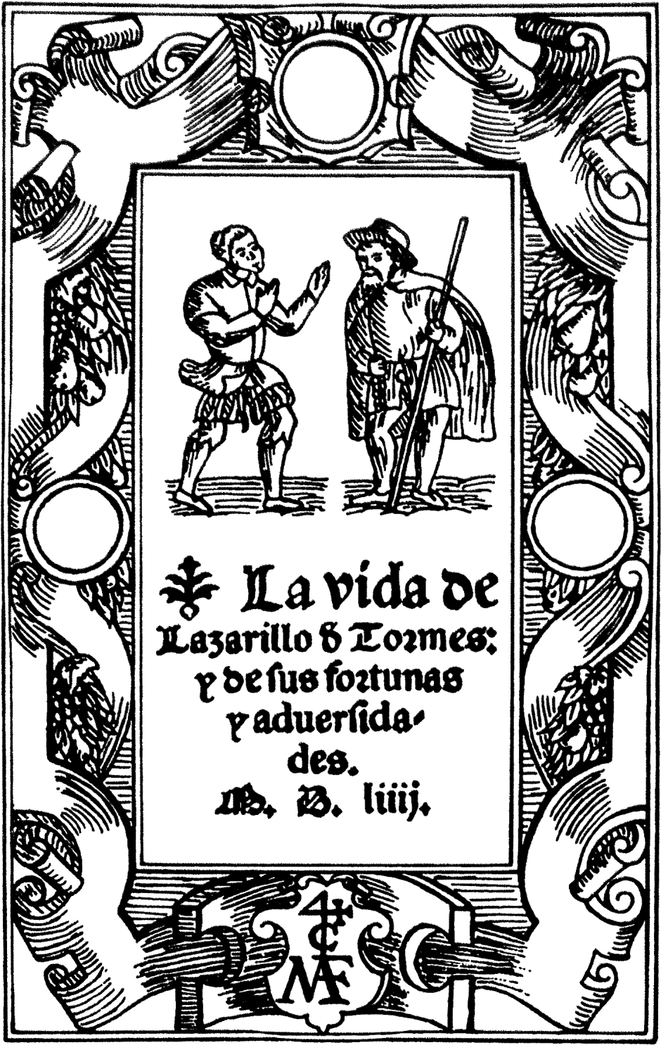 Portada de la edición de Medina del Campo de 1554, impresa por Mateo y Francisco del Canto