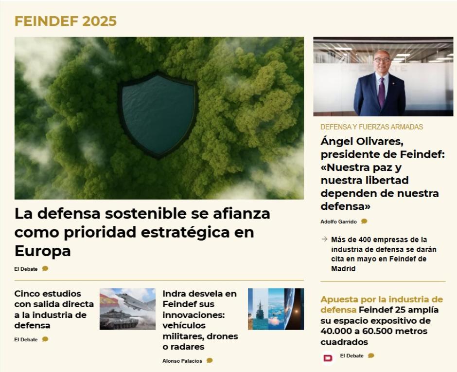 Feindef 25 tiene su propio espacio en el portal de defensa de El Debate