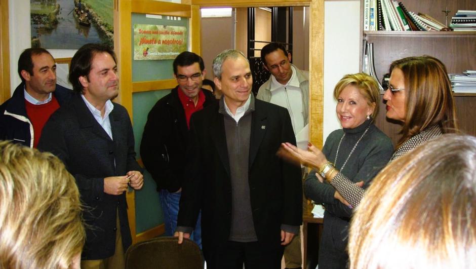 El entonces cardenal Prevost en su visita al colegio San Agustín de Madrid