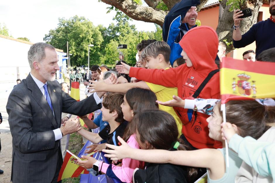 El Jefe del Estado, con los vecinos de Cuacos de Yuste