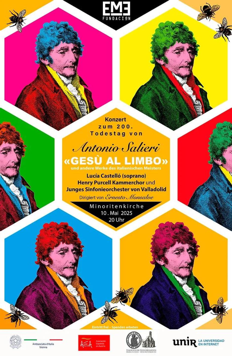 Cartel del concierto homenaje a Antonio Salieri