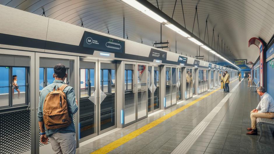 Sistema de pantallas del tren autónomo de Metro de Madrid