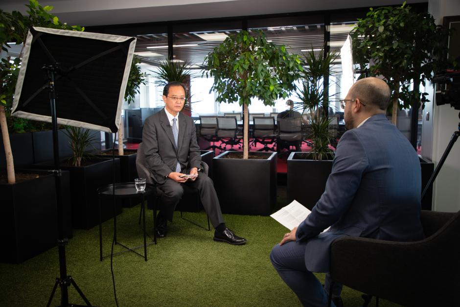 Takahiro Nakamae, embajador de Japón en España, en entrevista en El Debate