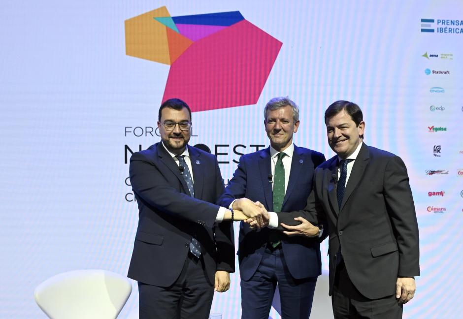 Mañueco, Barbón y Rueda, pen Santiago