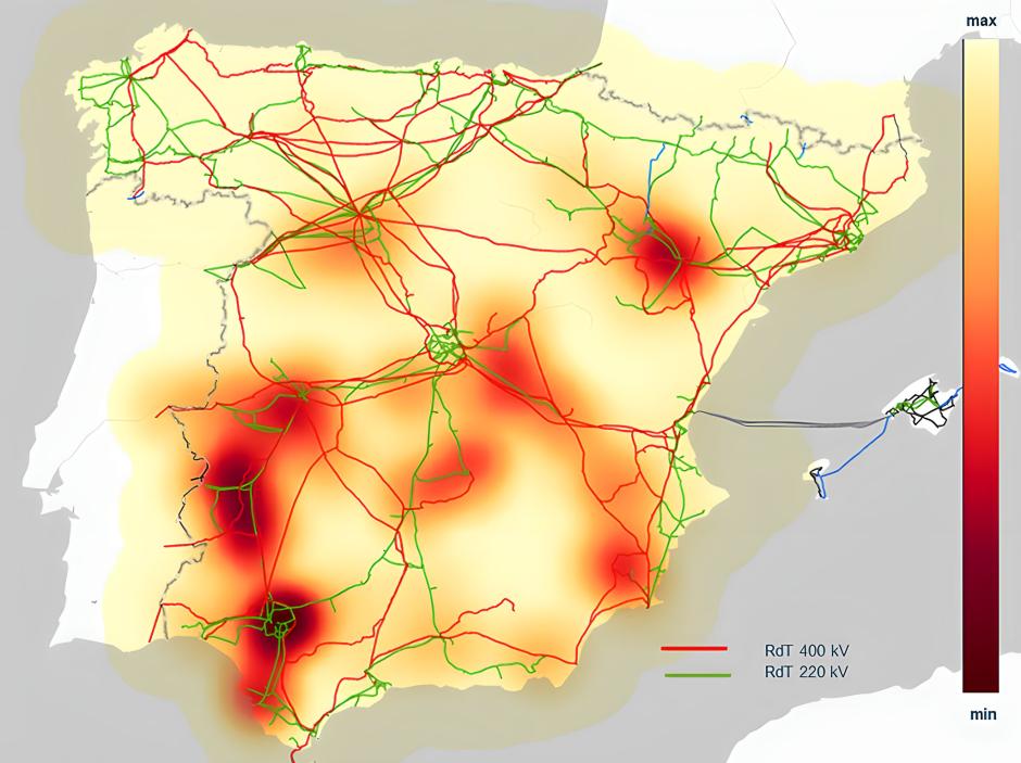 Distribución geográfica peninsular de las instalaciones de energía solar fotovoltaica