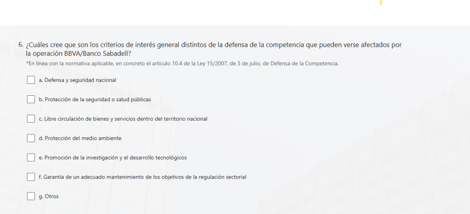 Consulta pública sobre la OPA de BBVA a Sabadell