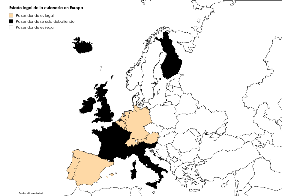 Estado legal de la eutanasia en Europa