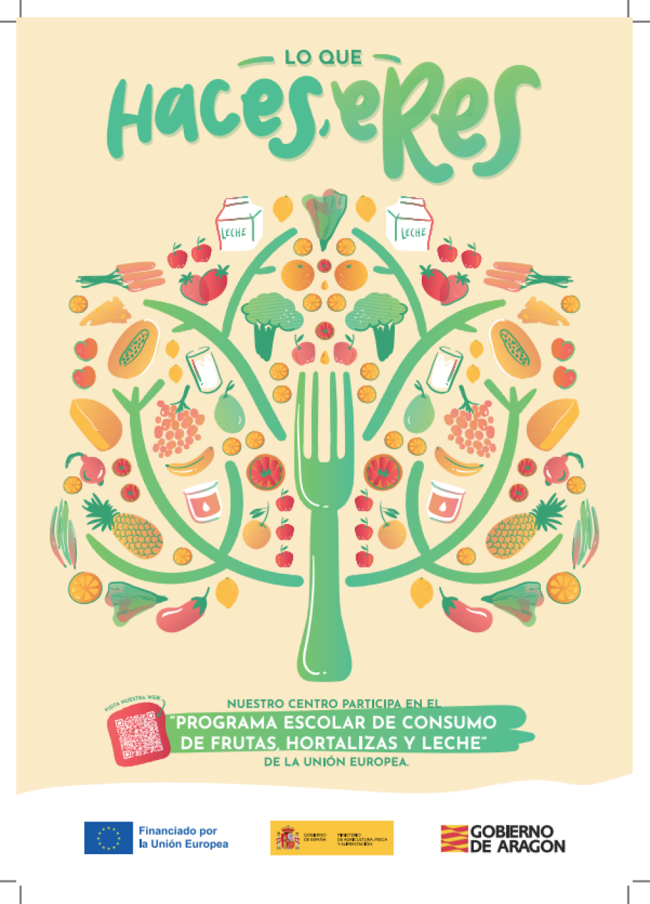 Programa escolar de consumo de frutas, hortalizas y leche en Aragón