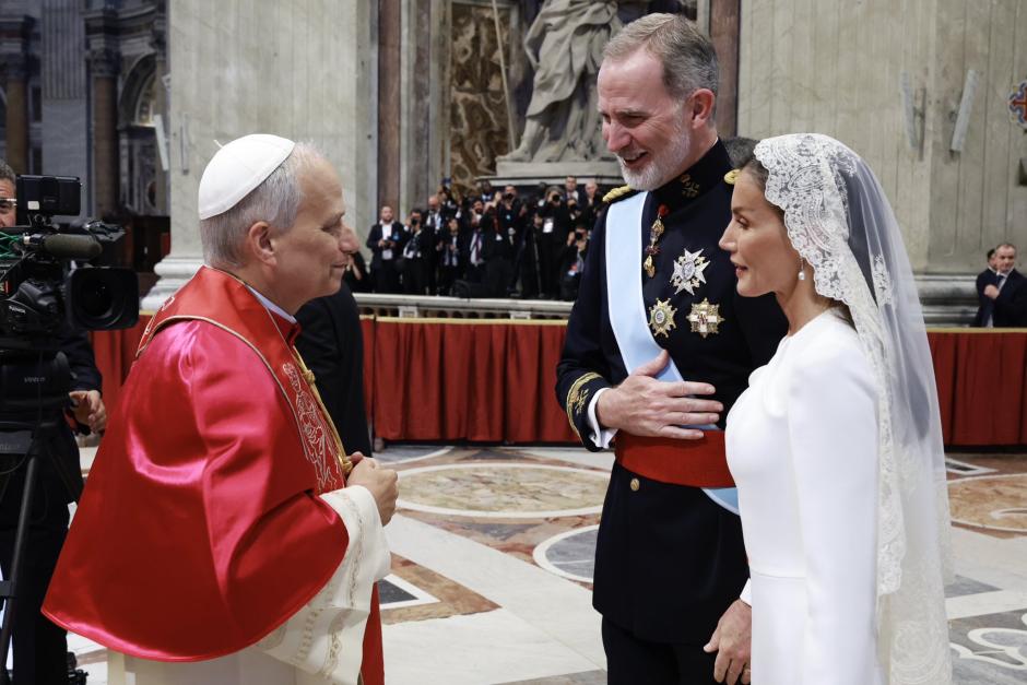 Los Reyes, durante su conversación con el Papa León XIV
