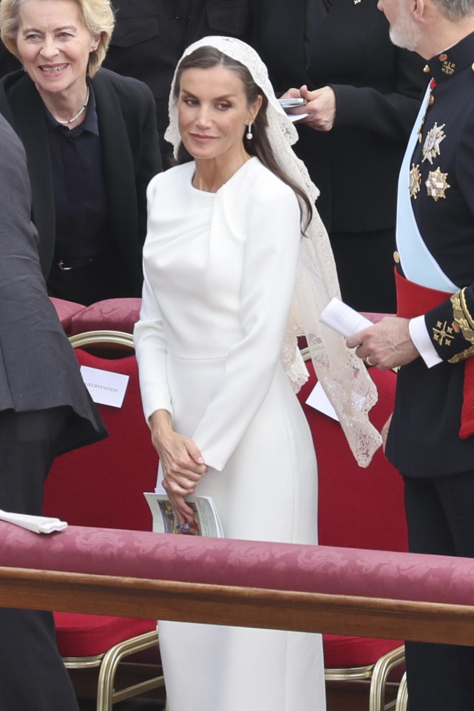 Spanish Queen Letizia attend the beginning of the poncificate of Pope Leo XIV
