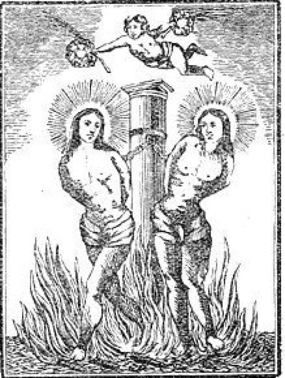 Ilustración de san Luciano y san Marciano, mártires