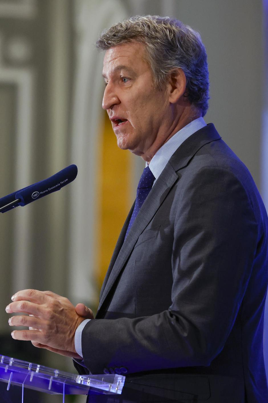 El presidente del PP, Alberto Núñez Feijóo