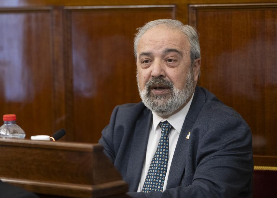 Luciano Ferrer, diputado provincial de Vox en Castellón, durante su intervención en el pleno de la Diputación