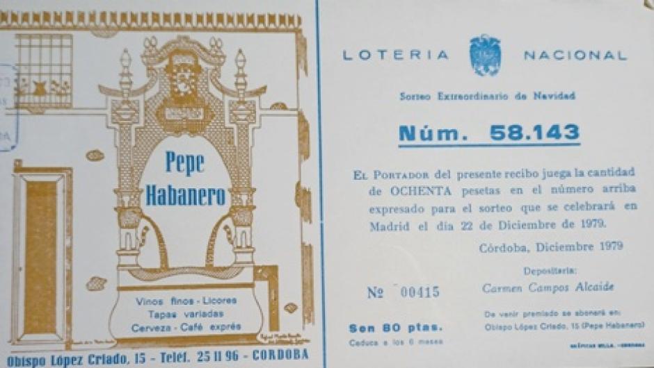 Fue tal identificación de Pepe el Habanero con la Piedra Escrita que en su Lotería de Navidad la fuente aparecía en primer plano