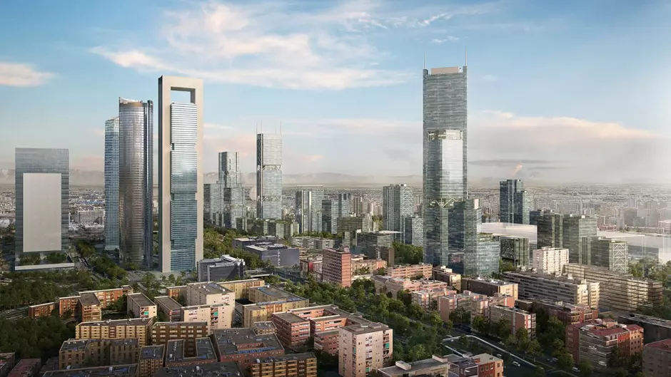 Imagen del skyline de Madrid Nuevo Norte