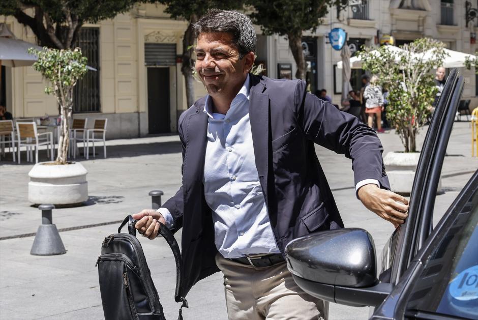 Imagen de archivo de Carlos Mazón llegando al Palau de la Generalitat