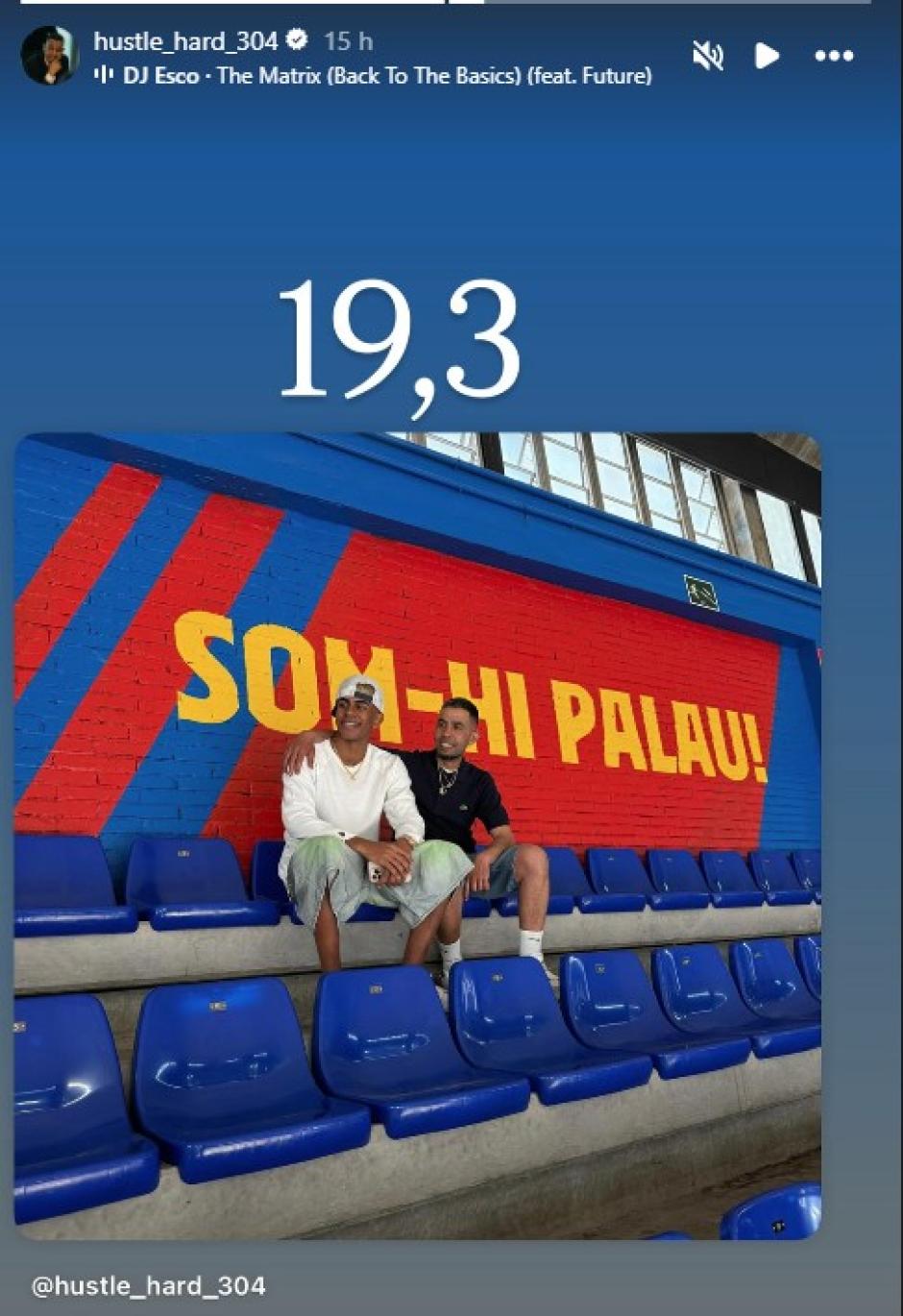 Captura de pantalla del enigmático mensaje del padre de Lamine Yamal