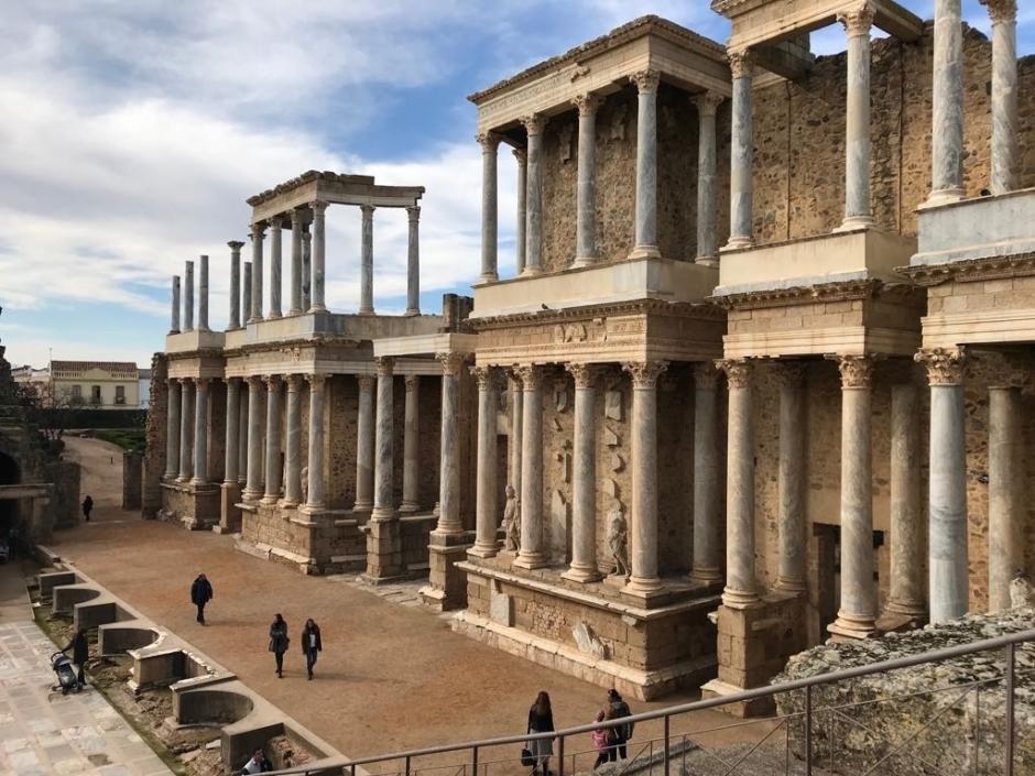 Vista panorámica del Teatro romano de Mérida