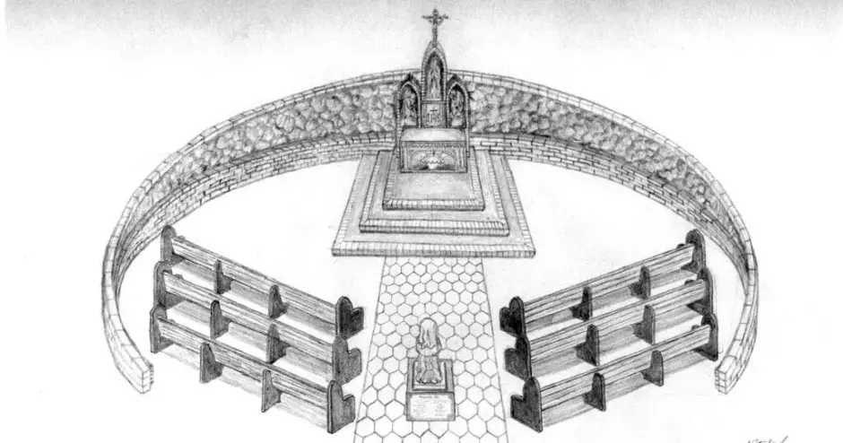 El monumento a la Virgen de Lourdes que los