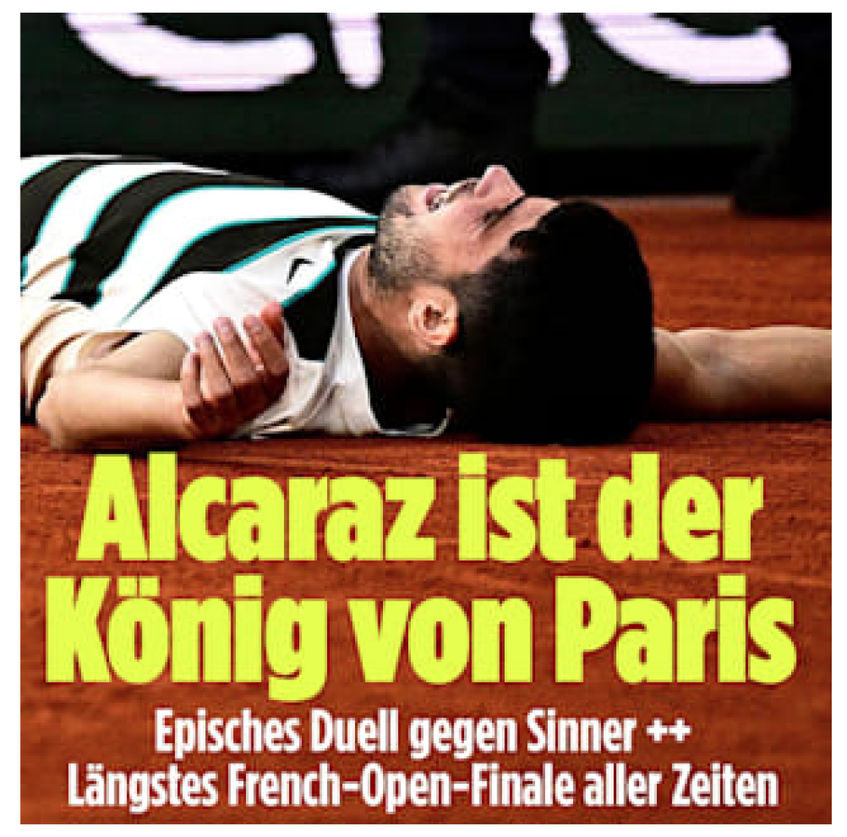 «Alcaraz es el rey de París», señala el alemán Bild
