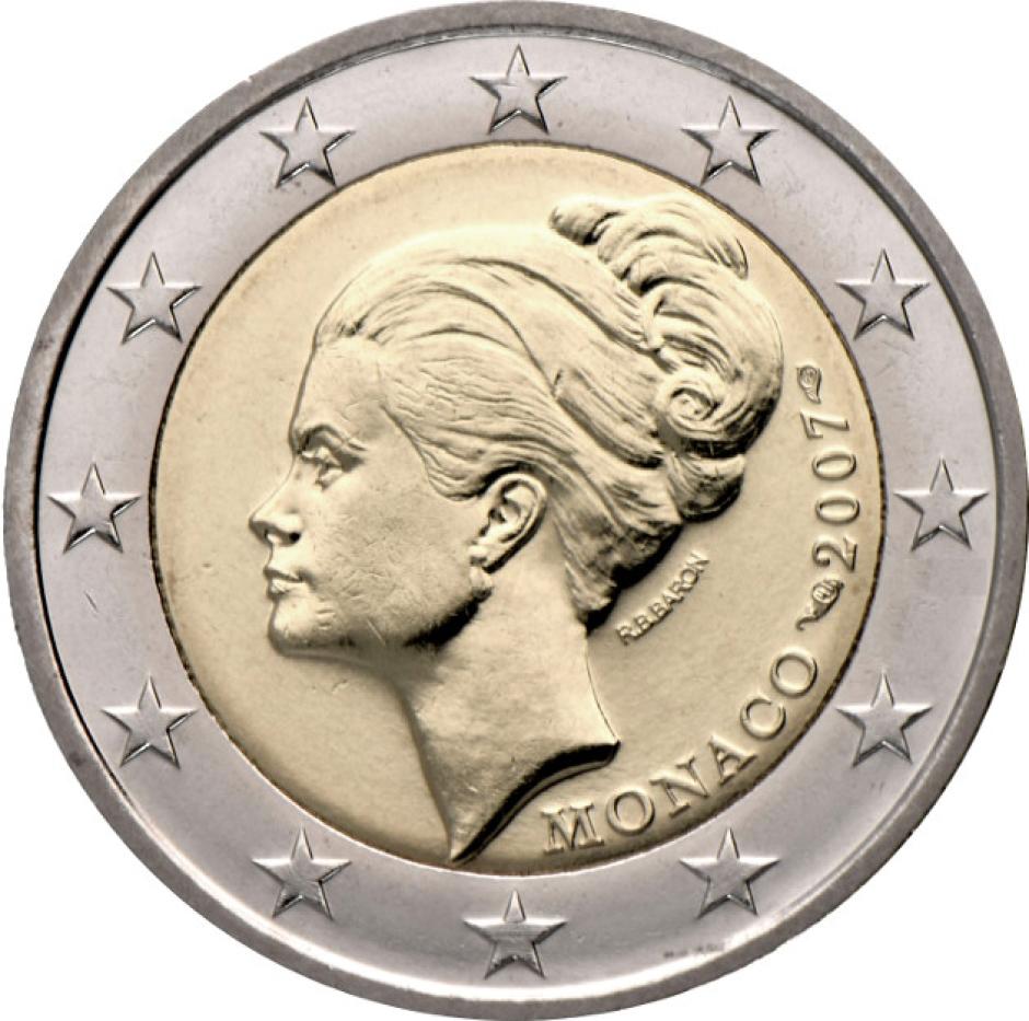 Moneda dedicada a Grace Kelly, emitida en 2007