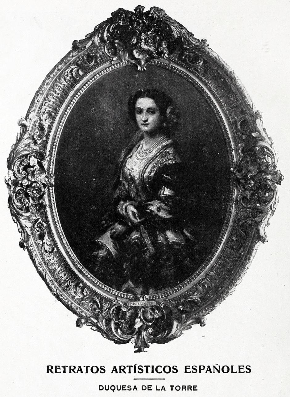 Grabado del retrato de Winterhalter de la duquesa de la Torre