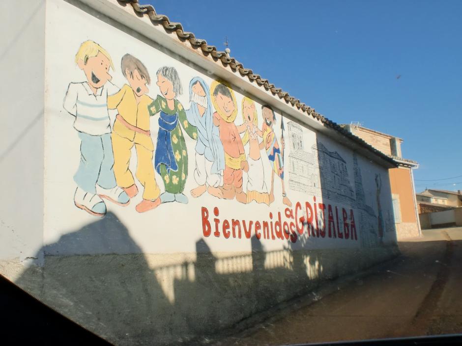 Mural en el pueblo de Grijalba