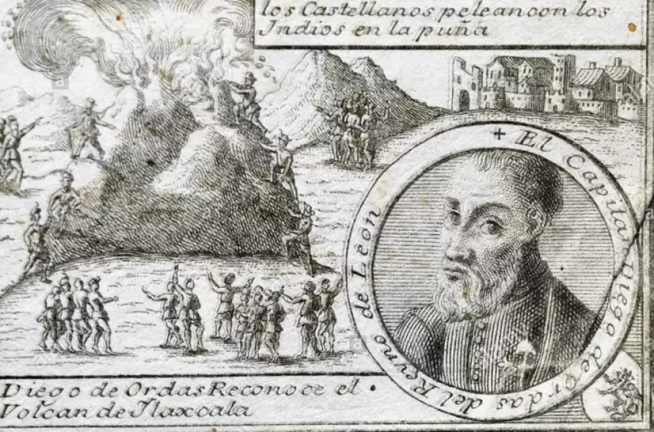 Diego de Ordaz y la escalada al Popocatépetl