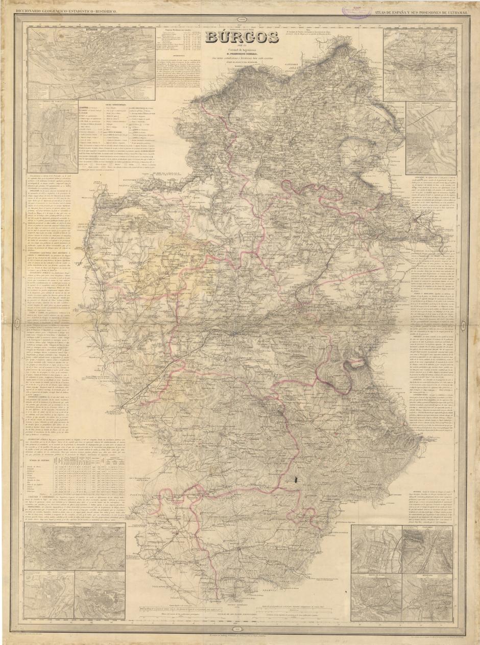 Mapa de Burgos de 1868