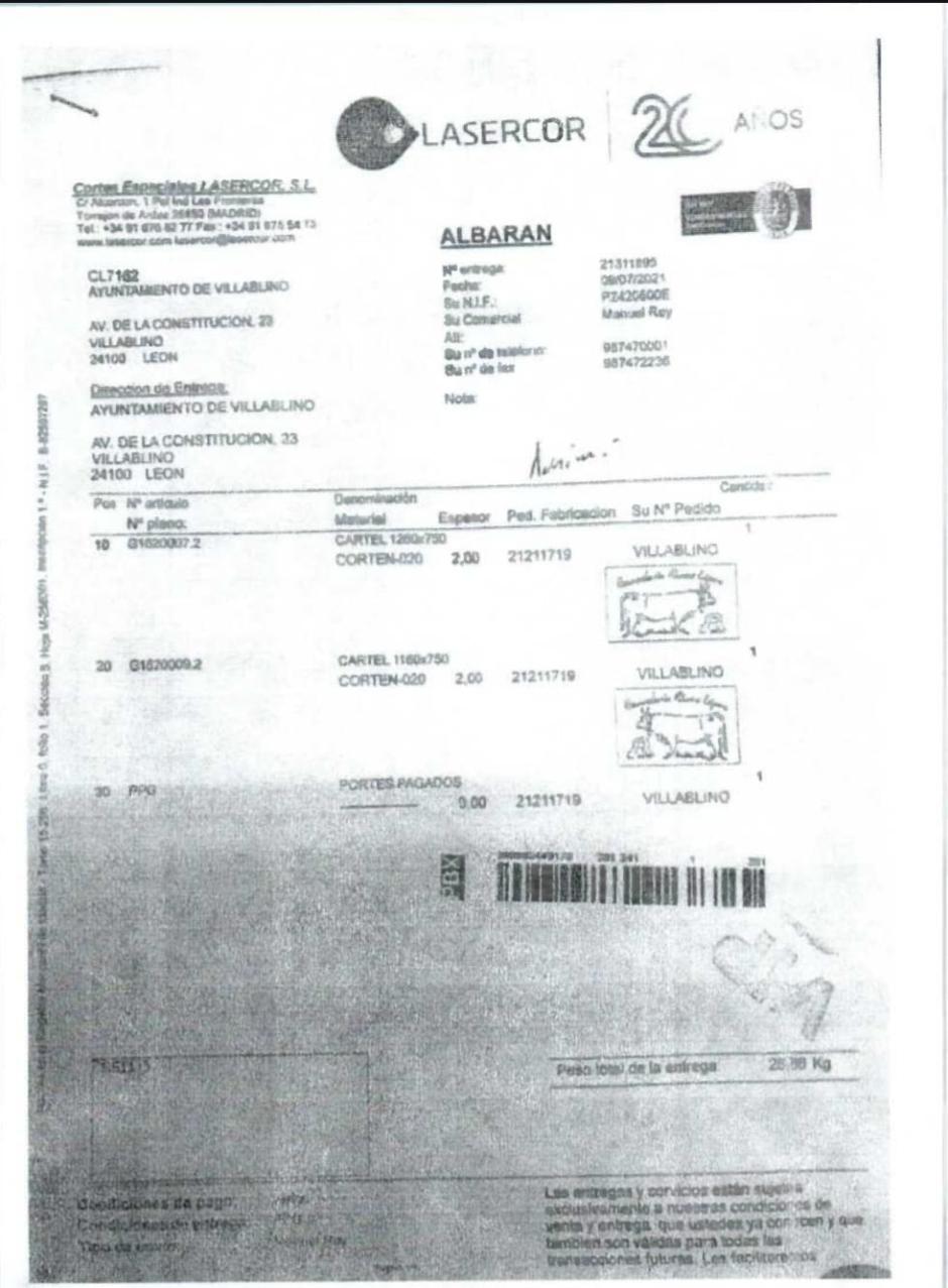 Albarán por el que está imputado un cargo del PSOE de Castilla y León