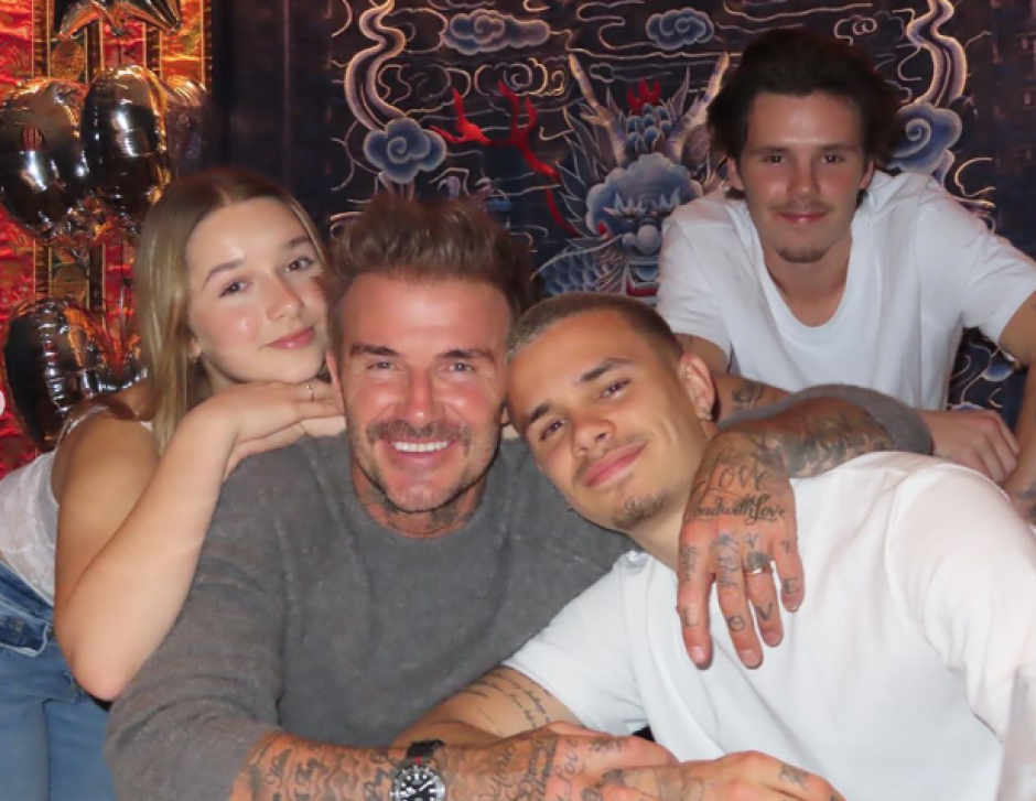 David beckham en familia
